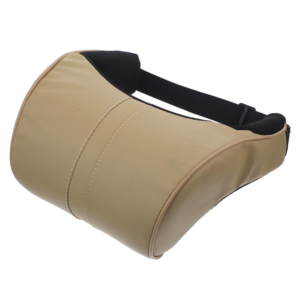 FAVOMOTO U- Car Seat Headrest Cushion Buckle Strap for Neck Support and Improved Posture Fit for All Vehicles Beige