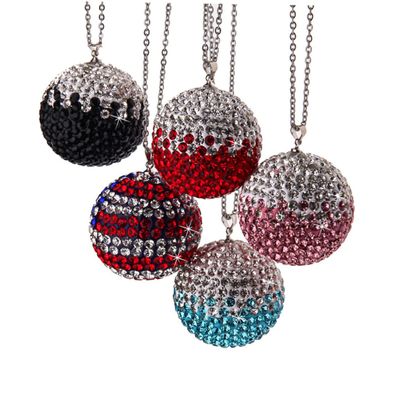 FAVOMOTO Rhinestone Car Hanging Pendant Creative Ball Auto Interior Ornament Red Gradient Design for Car Decor for Friends and Family