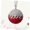FAVOMOTO Rhinestone Car Hanging Pendant Creative Ball Auto Interior Ornament Red Gradient Design for Car Decor for Friends and Family view 2