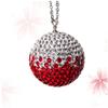 FAVOMOTO Rhinestone Car Hanging Pendant Creative Ball Auto Interior Ornament Red Gradient Design for Car Decor for Friends and Family view 3