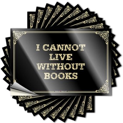 Dsoluuing Car Stickers I Cannot Live Without Books Stickers Bar Rules Sign Car Warning Sticker (Color : Colour, Size : 8X12CM)
