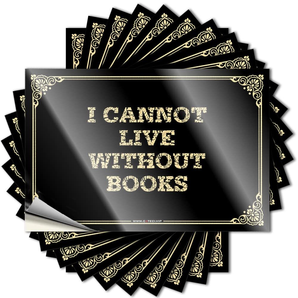 Dsoluuing Car Stickers I Cannot Live Without Books Stickers Bar Rules Sign Car Warning Sticker (Color : Colour, Size : 8X12CM)