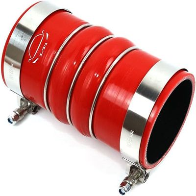 TMKOOL Heavy Duty Silicone Hose Boot Kit 4-Ply Reinforced High Temperature 2.25" ID Charger Air Cooler CAC Hose 6" Length With T Bolt Clamp (2.25", RED)