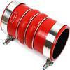 TMKOOL Heavy Duty Silicone Hose Boot Kit 4-Ply Reinforced High Temperature 2.25" ID Charger Air Cooler CAC Hose 6" Length With T Bolt Clamp (2.25", RED) view 1