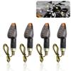 4PCS Motorcycle Turn Signals - 14LED 12V Bright Amber Lamp Motorcycle Blinkers - Front/Rear Universal MMotorcycle Turn Signal Light Compatible with Yamaha Kawasaki Honda view 1