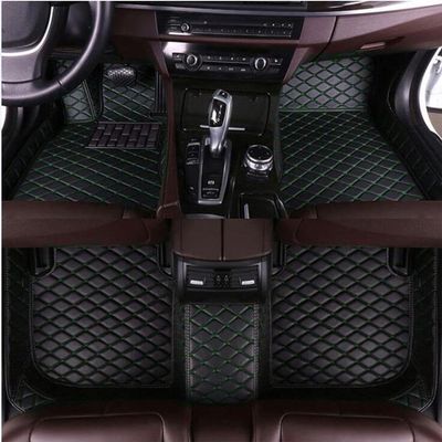 HLMATSM Customized Car Floor Mats Compatible with Honda All Models from 2000 to 2023 All Weather Leather Protection Car Interior Accessories Automobile Floor Mats (Black Green)
