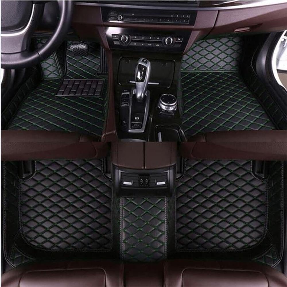 HLMATSM Customized Car Floor Mats Compatible with Honda All Models from 2000 to 2023 All Weather Leather Protection Car Interior Accessories Automobile Floor Mats (Black Green)