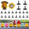 YIBEICO 20pcs Duck Mount, Flock Locker Rubber Duck Holder Dashboard for Jeep Dash & Fixed Display, Gift for Jeep Lover, Double-Sided Stickers Included (20pcs) view 1
