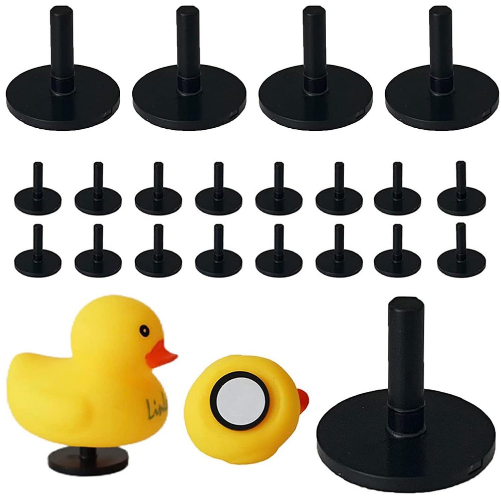 20Pcs Duck Plug - Rubber Duck Mount,Flock Locker Rubber Duck Holder for Jeep Dash and Fixed Display,Gift for Jeep Lover Includes Double Sided Stickers Inside (20PCS)