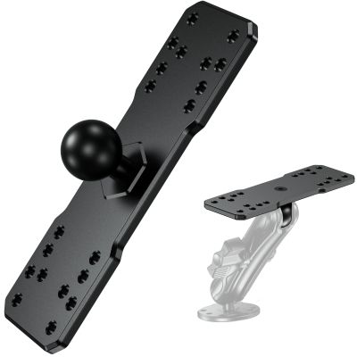 BRCOVAN 1'' Ball Fish Finder Mount, Aluminum Alloy Universal Marine Electronic Plate, Fit for RAM Mounts B Size 1 Inch Ball Double Socket Arm, Fit for Garmin, Lowrance, Humminbird, Raymarine and More