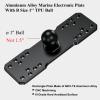 BRCOVAN 1'' Ball Fish Finder Mount, Aluminum Alloy Universal Marine Electronic Plate, Fit for RAM Mounts B Size 1 Inch Ball Double Socket Arm, Fit for Garmin, Lowrance, Humminbird, Raymarine and More view 2