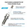 MAS Iridium Spark Plug for 9029 DILKAR6A11 22401JA01B Compatible with 2007-13 Nissan Altima 2009-14 Cube 2013-21 NV200 2008-13 Rogue 2014-15 Rogue Select 2007-2012 Versa Sentra Set of 4 view 2