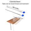 RV Folding Wall Table, RV Aluminum Foldable Picnic Table, Removable RV Tables with Steel Pipe Bracket and Environmentally Friendly Board Desktop, RV Table with Reserve Sink Cup, Ideal for Campervans a view 3