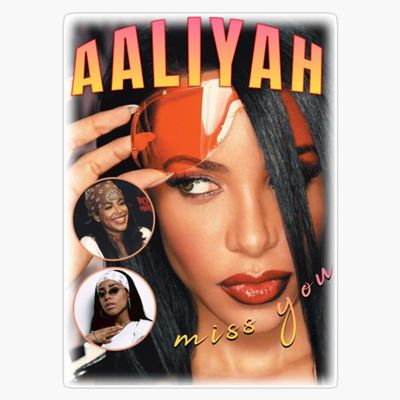 Aaliyah Bootleg Sticker Vinyl Waterproof Sticker Decal Car Laptop Wall Window Bumper Sticker 5"