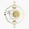 Mystic Moon & Sun Boho Vintage Moon Phase Sticker - Waterproof Vinyl Decal for Car, Laptop, Wall, Window & Bumper - 5" view 1