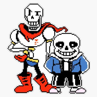 Undertale - Sans and Papyrus Sticker Vinyl Waterproof Sticker Decal Car Laptop Wall Window Bumper Sticker 5"
