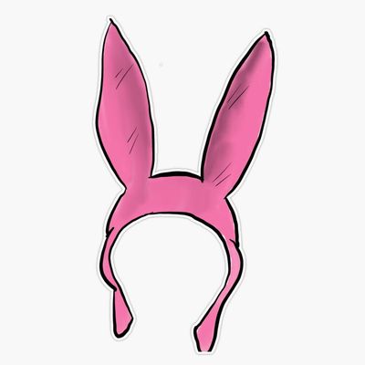 Pink Bunny Hat Bob's Burgers Inspired @ Heckinfarout Sticker Vinyl Waterproof Sticker Decal Car Laptop Wall Window Bumper Sticker 5"