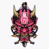 Oni Samurai Hannya Japanese Evil Mask Sticker Vinyl Waterproof Sticker Decal Car Laptop Wall Window Bumper Sticker 5" view 1