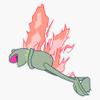 Kermit On Fire Sticker Vinyl Waterproof Sticker Decal Car Laptop Wall Window Bumper Sticker 5" view 1