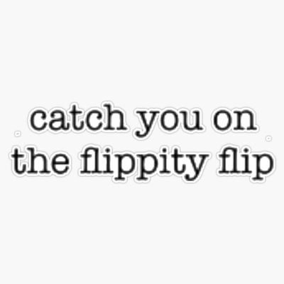 Catch You On The Flippity Flip Sticker Vinyl Waterproof Sticker Decal Car Laptop Wall Window Bumper Sticker 5"