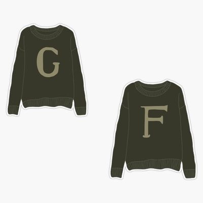 Fred and George Sweaters Sticker Vinyl Waterproof Sticker Decal Car Laptop Wall Window Bumper Sticker 5"