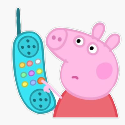 Peppa Pig Sticker Vinyl Waterproof Sticker Decal Car Laptop Wall Window Bumper Sticker 5"