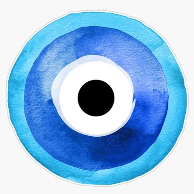 Watercolor Nazar Boncugu Ii Evil Eye Sticker Vinyl Waterproof Sticker Decal Car Laptop Wall Window Bumper Sticker 5"