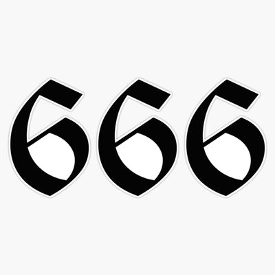 666 Sticker Vinyl Waterproof Sticker Decal Car Laptop Wall Window Bumper Sticker 5"