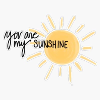 Yellow You are My Sunshine Sticker Vinyl Waterproof Sticker Decal Car Laptop Wall Window Bumper Sticker 5"
