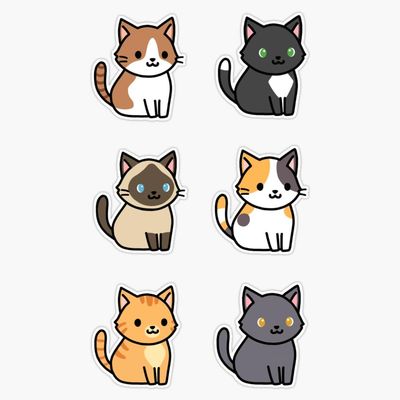 Cats Sticker Vinyl Waterproof Sticker Decal Car Laptop Wall Window Bumper Sticker 5"
