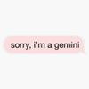 Sorry Im A Gemini Pink Text Sticker Vinyl Waterproof Sticker Decal Car Laptop Wall Window Bumper Sticker 5" view 1