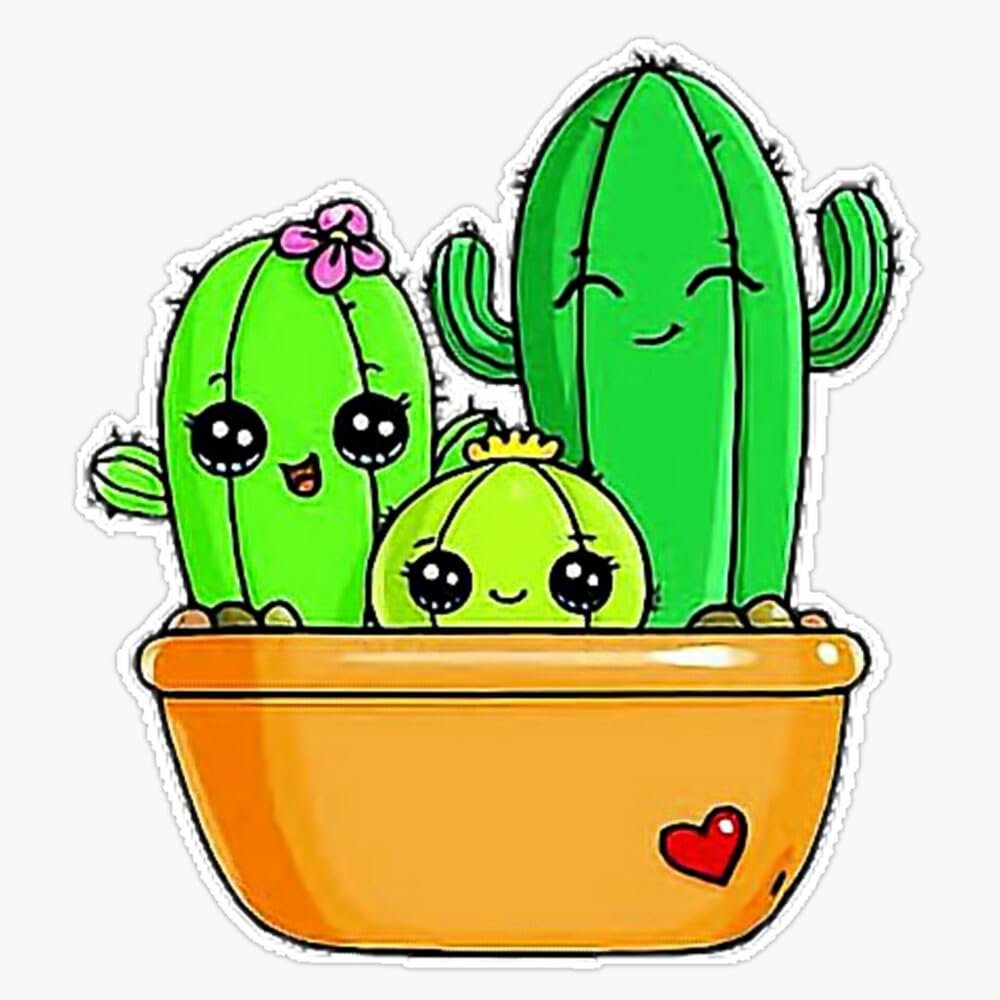 Cactus Sticker Vinyl Waterproof Sticker Decal Car Laptop Wall Window Bumper Sticker 5"