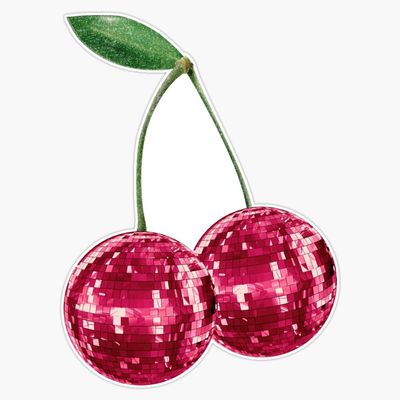 Disco Ball Cherries Sticker Vinyl Waterproof Sticker Decal Car Laptop Wall Window Bumper Sticker 5"
