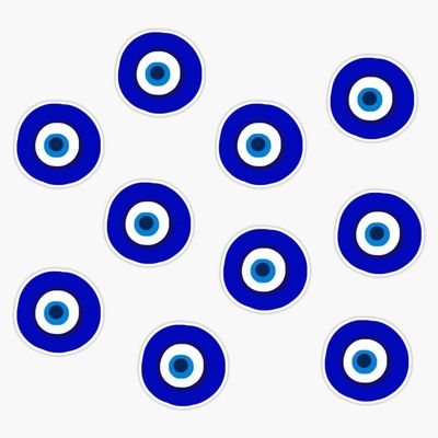 Evil Eye Minis 10 Pack Sticker Vinyl Waterproof Sticker Decal Car Laptop Wall Window Bumper Sticker 5"