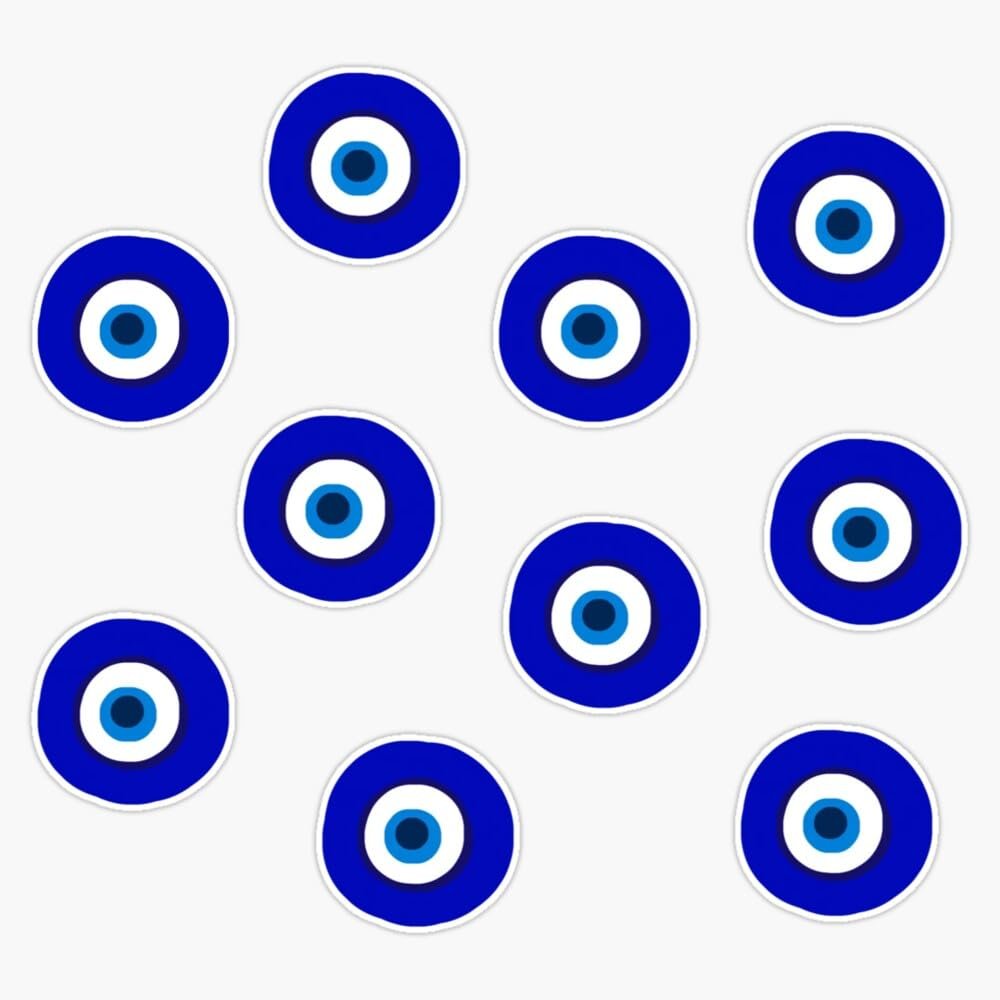 Evil Eye Minis 10 Pack Sticker Vinyl Waterproof Sticker Decal Car Laptop Wall Window Bumper Sticker 5"
