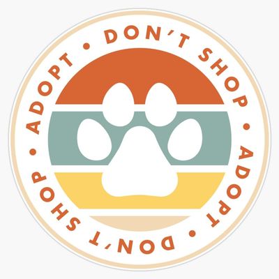 Adopt Don't Shop Sticker Vinyl Waterproof Sticker Decal Car Laptop Wall Window Bumper Sticker 5"