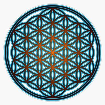 Flower of Life - Sacred Geometry - Harmony & Balance Sticker Vinyl Waterproof Sticker Decal Car Laptop Wall Window Bumper Sticker 5"