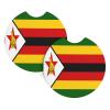 Zimbabwe Flag 2 Pcs Premium Cup Holder Inserts Elevate in-Car Experience view 1