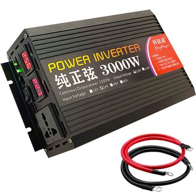 1000W-8000W Pure Sine Wave Inverter DC12/24/48/60V to AC 110/230V/240V Car Power Inverter, Sine Wave Power Inverter,with LED Display & 2 AC Outlets, for Motorhomes,Truck,Camping,Van,3000W-60Vto220V