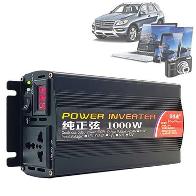 1000W-8000W Pure Sine Wave Inverter DC12/24/48/60V to AC 110/230V/240V Car Power Inverter, Sine Wave Power Inverter,with LED Display & 2 AC Outlets, for Motorhomes,Truck,Camping,Van,1000W-48Vto220V