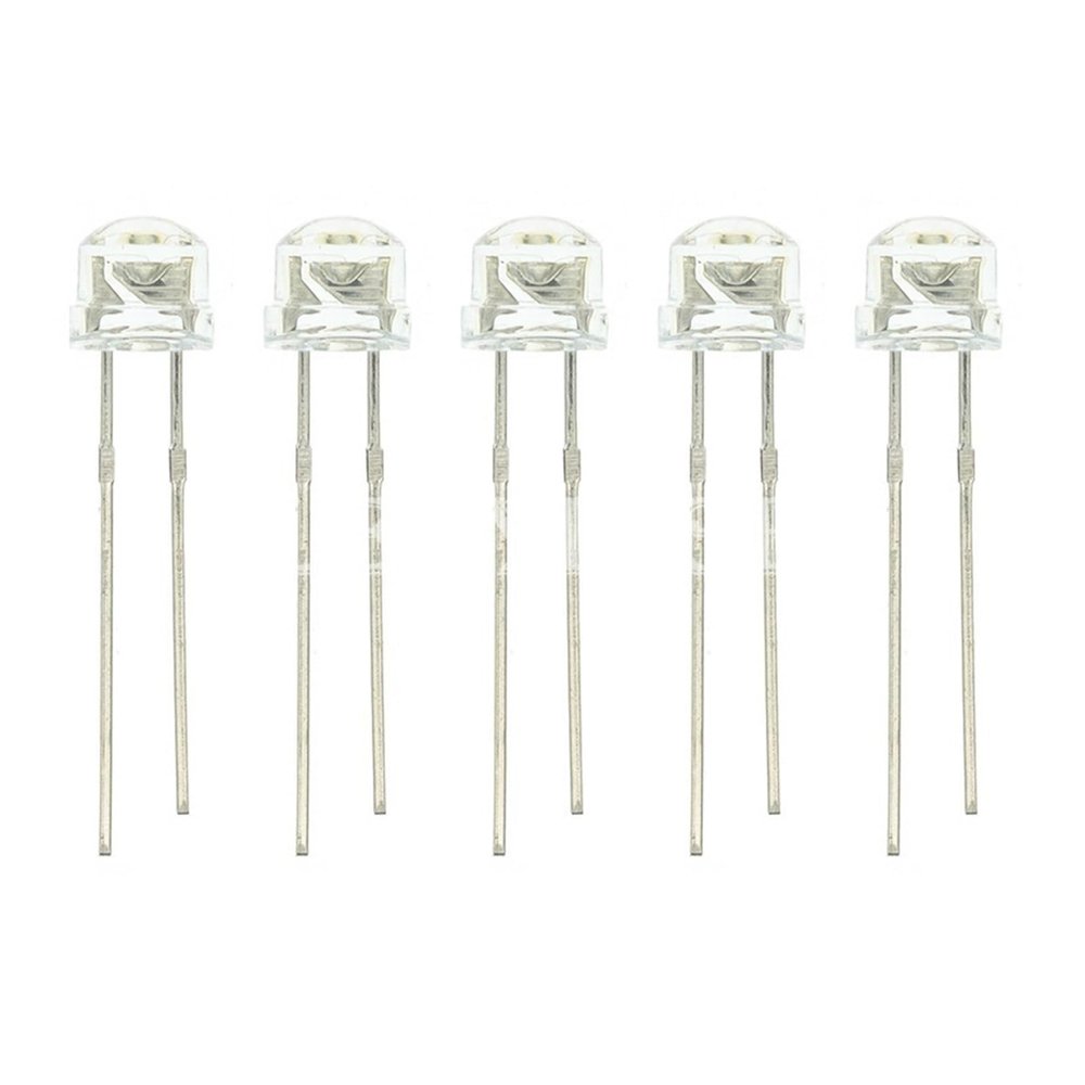 BREAKA F5 5mm Clear Straw Hat LED Emitting Diode Micro Indicator Lamp Bulb Wide Angle Transparent Strawhat (Color : 1000pcs Pink)