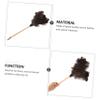 Healeved 2pcs Handle Ostrich Duster Cleaning Tool Soft Household Brush for Home Office Car Comfortable Touch Easy to Clean view 3