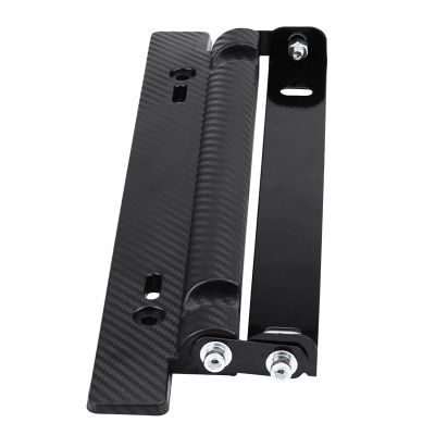 Buachois License Plate Holder, Carbon Fiber Universal 180 Angle Adjustable License Plate Bracke, Car Modification License Plate Frame