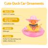 wonuu Car Rubber Duck Party Decoration, Sparkly Glitter Space cowboy hat Duck Car Dashboard Accessories With Mini Swim Ring Scarf and Sunglasses, A_Pink Shiny Glitter vertical horizontal scarf view 2