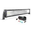 Willpower Straight 22 inch 270W Car Led Light Bar with 12V Strobe Remote Control Wiring Harness Cable Kit 6000K Flood Spot Beam Triple Row Driving Work Lamp for Jeep Off Road Truck SUV 4x4 view 1