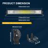 Willpower Straight 22 inch 270W Car Led Light Bar with 12V Strobe Remote Control Wiring Harness Cable Kit 6000K Flood Spot Beam Triple Row Driving Work Lamp for Jeep Off Road Truck SUV 4x4 view 2