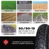 MZBZYU 90/90-19 Front Tire and Tube Set | 90/90/19 Street Tire with Low Knobby Tread | 90 90 19 All-Terrain Tread Tires view 3