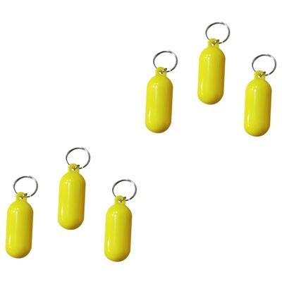 VANZACK 2sets Bright Floating Key Ring Key Holder Beach Keychain for Water Sports 3pcs*2