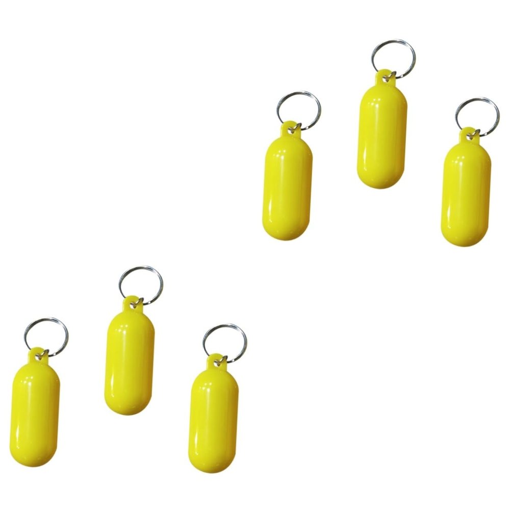 VANZACK 2sets Bright Floating Key Ring Key Holder Beach Keychain for Water Sports 3pcs*2