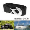 smileracing 2" x 20' 10000Lbs Boat Trailer Winch Strap with Hook Bow Boat Winch Strap Replacement for Hand Crank Trailer Heavy Duty Towing Boat Trailer Straps view 2
